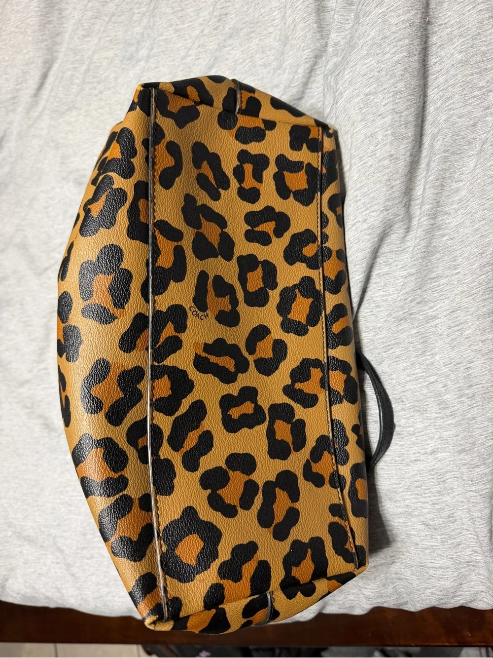 Coach Leopard-Print Tote in Tan and Black